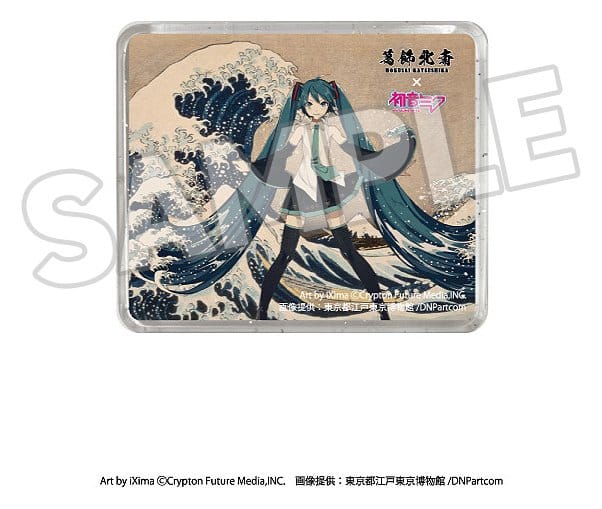 Katsushika Hokusai x Hatsune Miku 3D Magnet Thirty-six Views of Mount Fuji The Great Wave off Kanagawa 4580781043565
