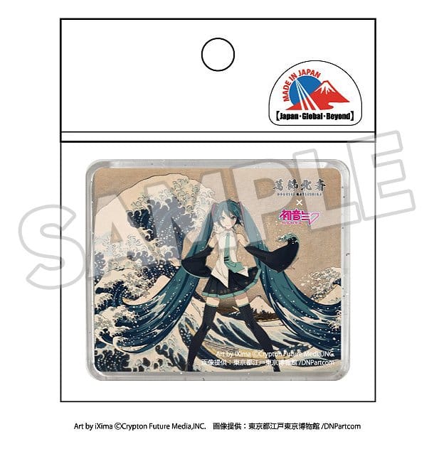 Katsushika Hokusai x Hatsune Miku 3D Magnet Thirty-six Views of Mount Fuji The Great Wave off Kanagawa 4580781043565