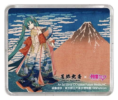 Katsushika Hokusai x Hatsune Miku 3D Magnet Thirty-six Views of Mount Fuji Fine Wind, Clear Morning 4580781043572
