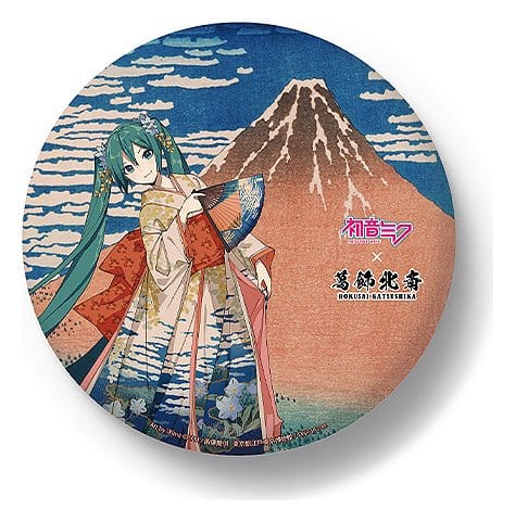 Hatsune Miku x Katsushika Hokusai iXima Large Pinback Button Fine Wind, Clear Morning (5) 4580781044845