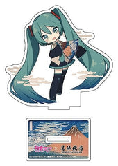Hatsune Miku x Katsushika Hokusai iXima Die-Cut Acrylic Stand Fine Wind, Clear Morning (Chibi) 10 cm (5) 4580781045088