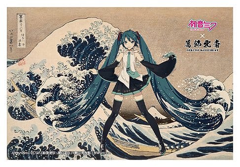 Hatsune Miku x Katsushika Hokusai iXima Postcard The Great Wave off Kanagawa (10) 4580781045118