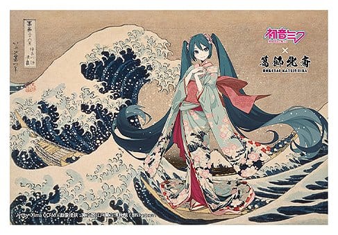 Hatsune Miku x Katsushika Hokusai iXima Postcard The Great Wave off Kanagawa (10) 4580781045118
