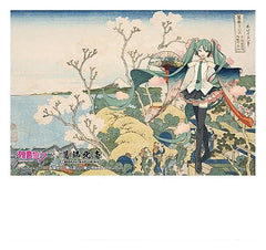 Hatsune Miku x Katsushika Hokusai iXima Postcard Shinagawa Gotenyama on the Tokaido (10) 4580781045149