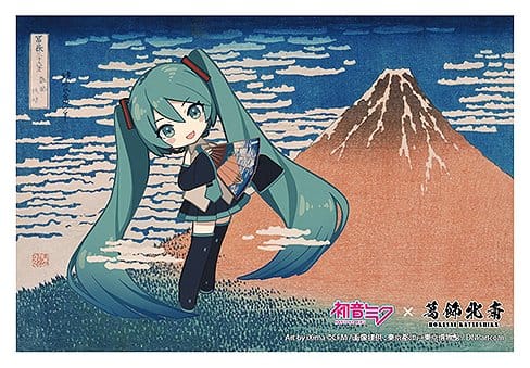 Hatsune Miku x Katsushika Hokusai iXima Postcard Fine Wind, Clear Morning (Chibi Character) (10) 4580781045187