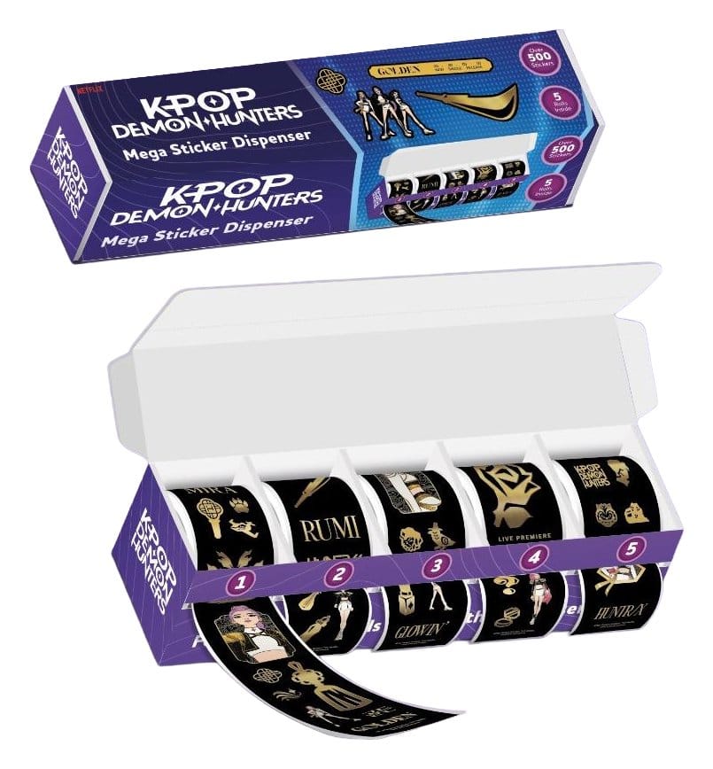 KPop Demon Hunters Sticker Dispenser Golden 5063457098346