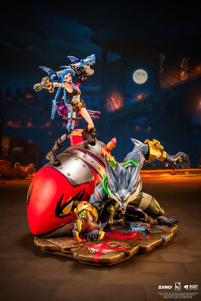 League of Legends Statue 1/10 2XKO Jinx & Warwick Diorama 37 cm  0713929404940