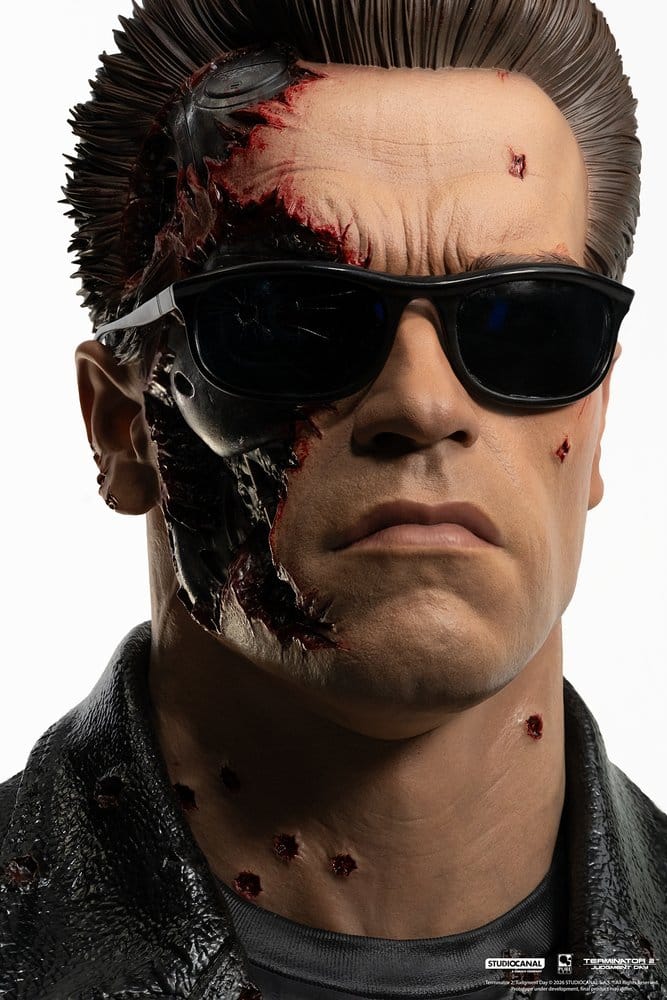 Terminator 2 Replik 1/1 T-800 Model 101 Battle Damaged Art Mask 47 cm 0713929403769