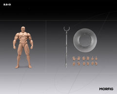 Inart Action Figure 1/12 Blank Male Body White 17 cm    6972662531915