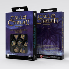 Call of Cthulhu 7th Edition Dice Set of 7 Blue-green & Gold 5907699499076