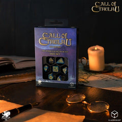 Call of Cthulhu 7th Edition Dice Set of 7 Blue-green & Gold 5907699499076