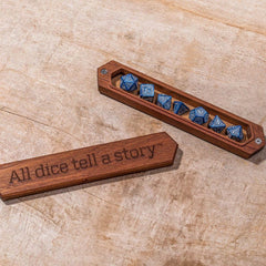 Q Workshop Sapelli Dice Box All dice tell a story 5907699497423