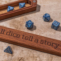Q Workshop Sapelli Dice Box All dice tell a story 5907699497423