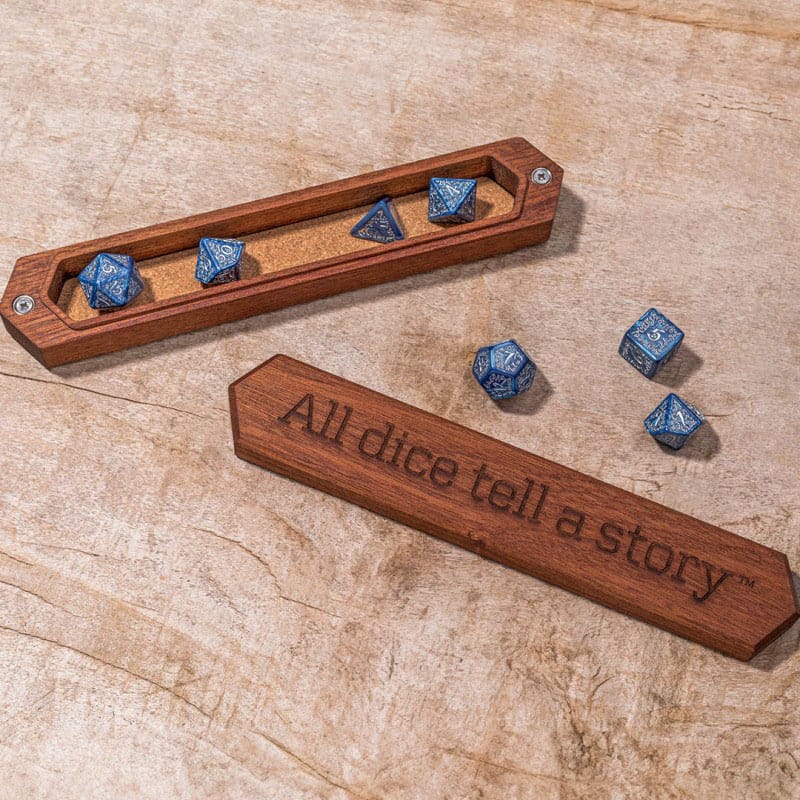Q Workshop Sapelli Dice Box All dice tell a story 5907699497423