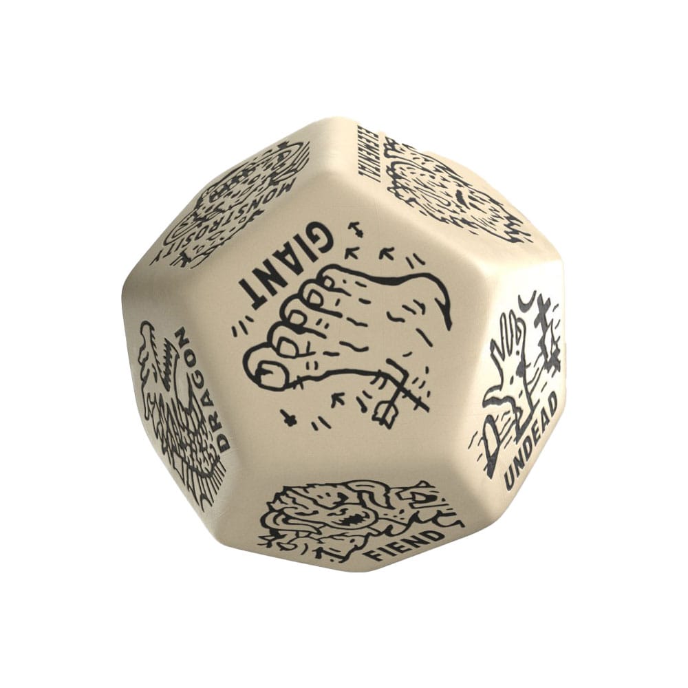 Viridian Jumbo Dice Monster Generator Die D12 Beige 5907699498611