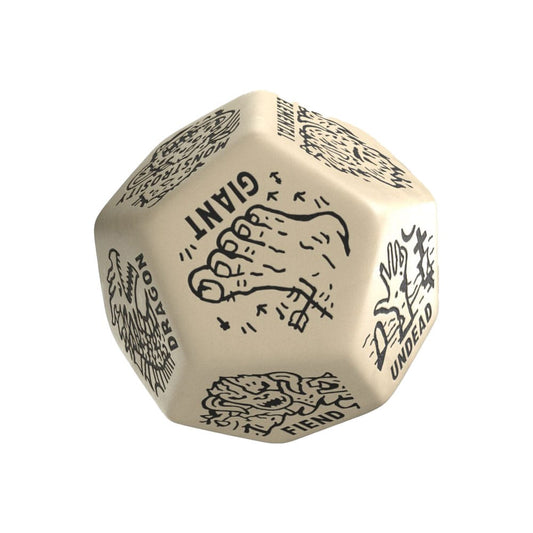 Viridian Jumbo Dice Monster Generator Die D12 Beige 5907699498611