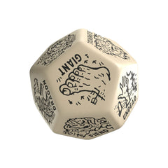 Viridian Jumbo Dice Monster Generator Die D12 Beige 5907699498611