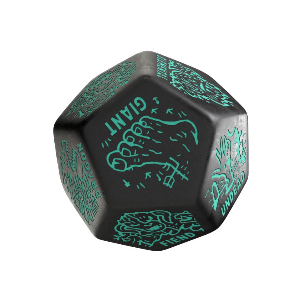 Viridian Jumbo Dice Monster Generator Die D12 Black  5907699498628