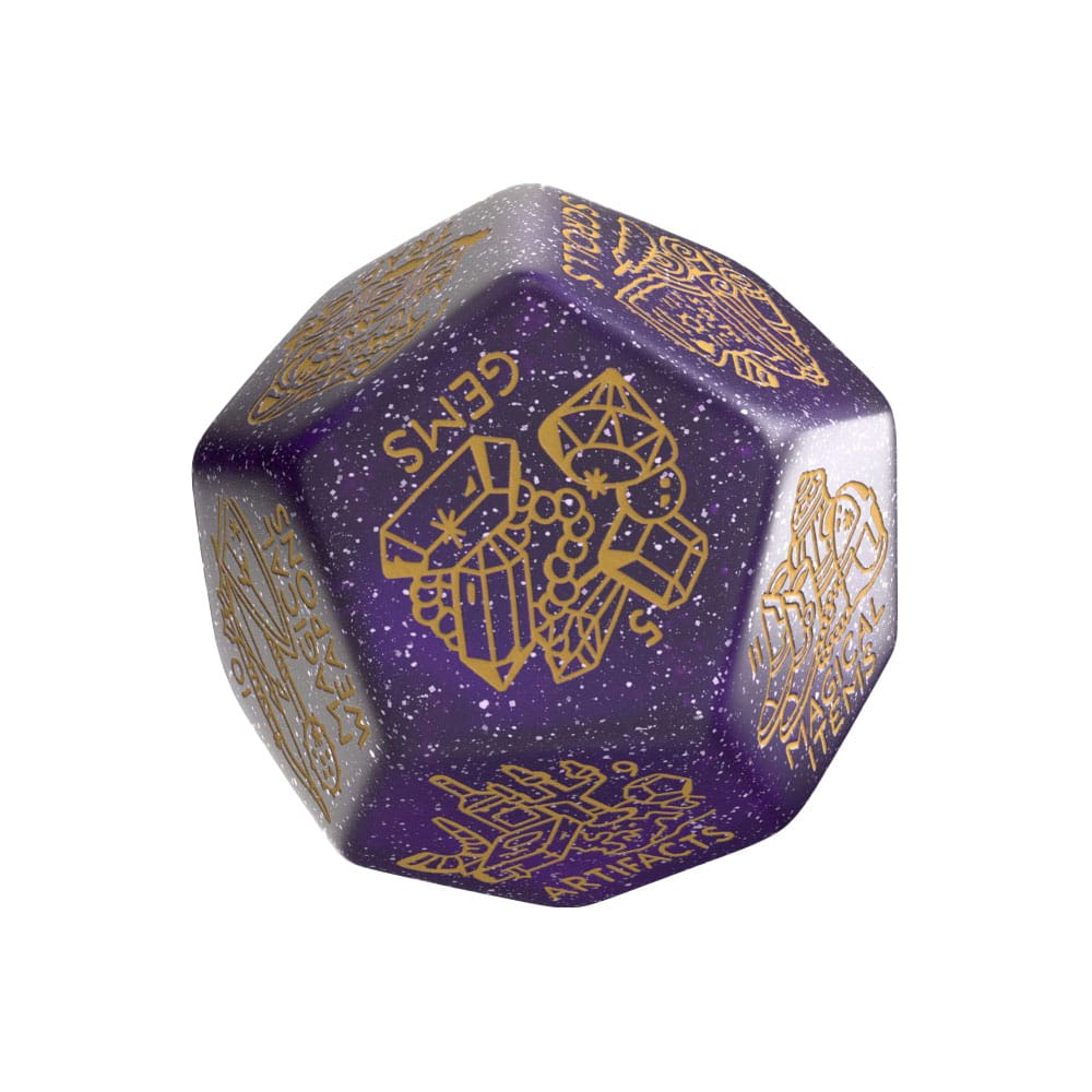 Viridian Jumbo Dice Treasure Generator Die D12 Shimmering Purple 5907699498536