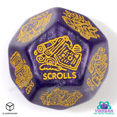 Viridian Jumbo Dice Treasure Generator Die D12 Shimmering Purple 5907699498536