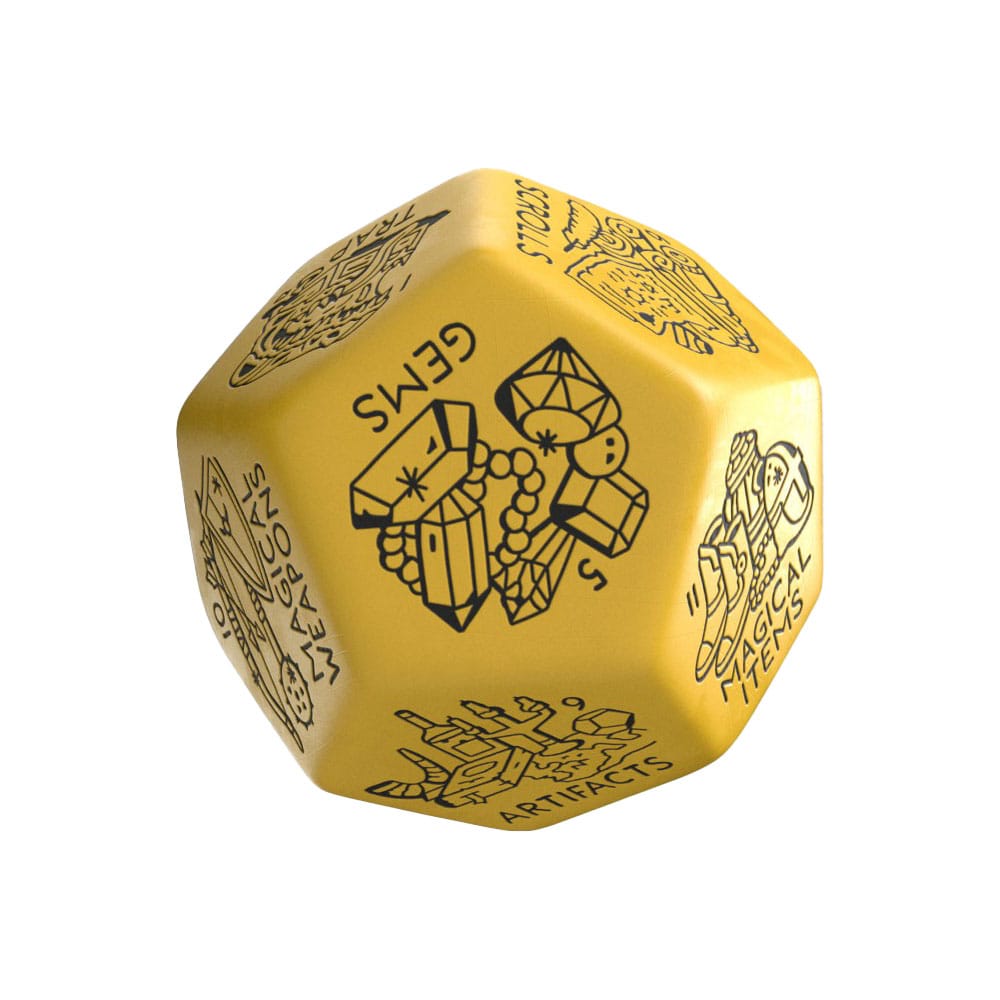 Viridian Jumbo Dice Treasure Generator Die D12 Yellow 5907699498543