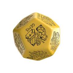 Viridian Jumbo Dice Treasure Generator Die D12 Yellow 5907699498543