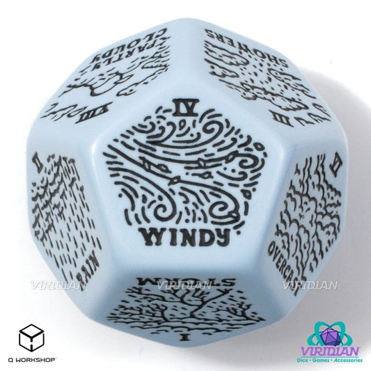 Viridian Jumbo Dice Weather Generator Die D12 Blue  5907699498567