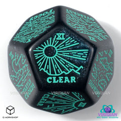 Viridian Jumbo Dice Weather Generator Die D12 Turquise 5907699498574