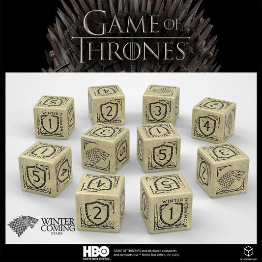 Game of Thrones Dice Set Stark 10xD6 (10) 5907699497683