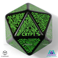 Viridian Jumbo Dice Dungeon Room Generator D20 Black  5907699498659