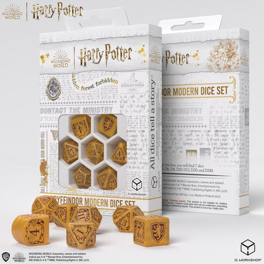 Harry Potter Dice Set Gryffindor Modern Dice Set - Gold (7) 5907699496747