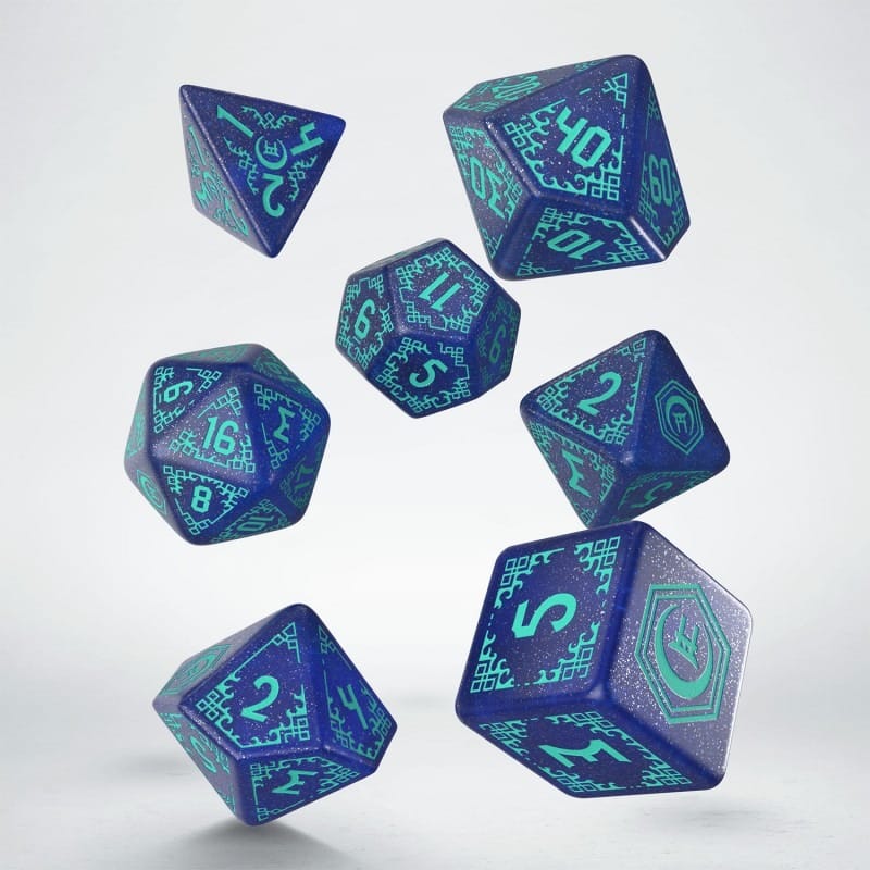 Shadow Scar Dice Set of 7 Blue & Turquoise 5907699498376