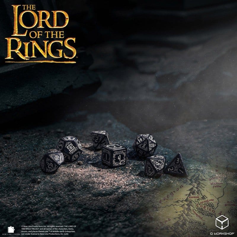 The Lord of the Rings Dice Set of 7 Moria (Glow in the Dark) 5907699498918