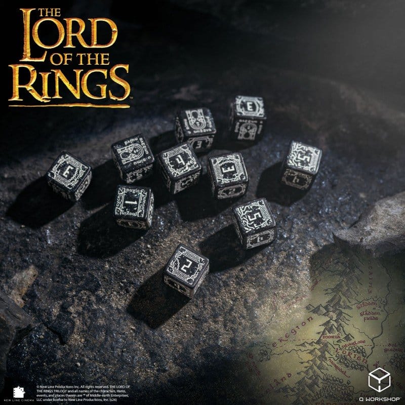 The Lord of the Rings: 10 D6 Dice Set Moria (Glow in the dark) 5907699498925