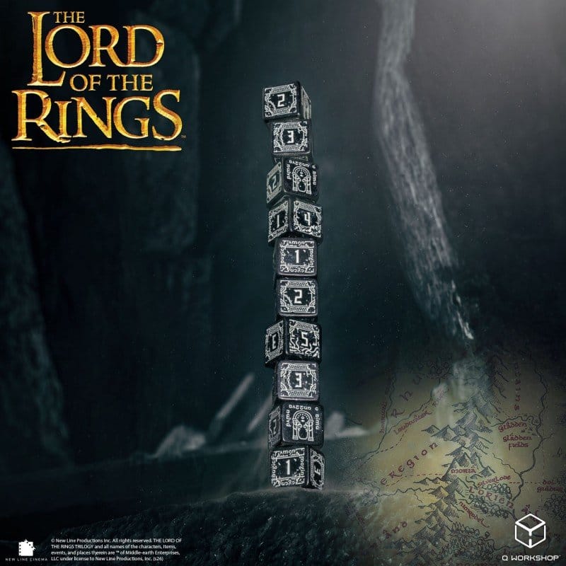 The Lord of the Rings: 10 D6 Dice Set Moria (Glow in the dark) 5907699498925