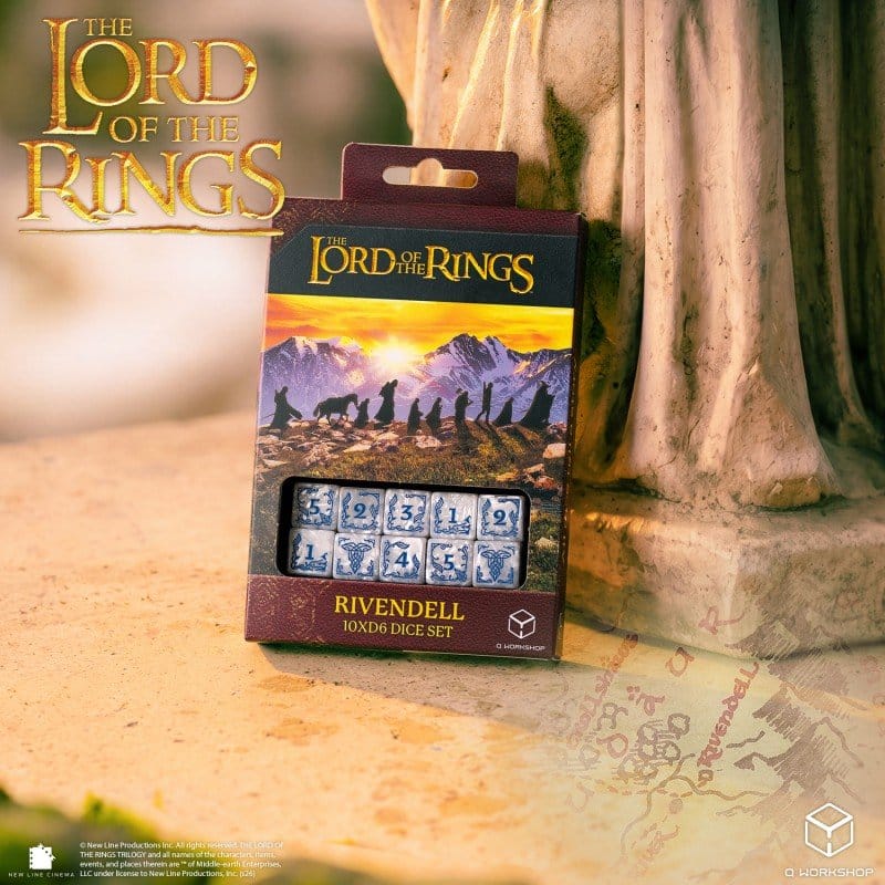 The Lord of the Rings: 10 D6 Dice Set Rivendell (Stone) 5907699498949