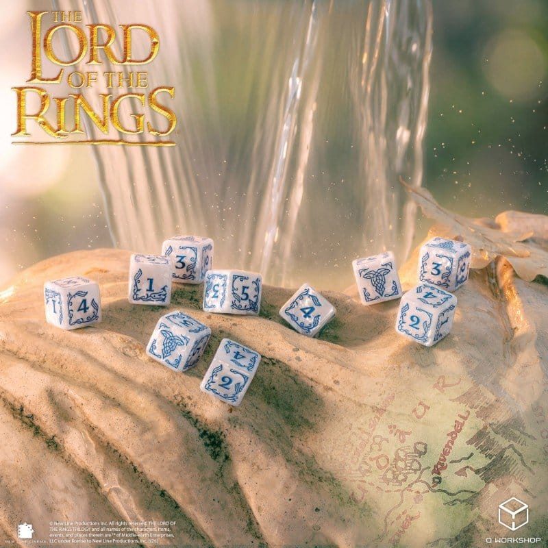 The Lord of the Rings: 10 D6 Dice Set Rivendell (Stone) 5907699498949