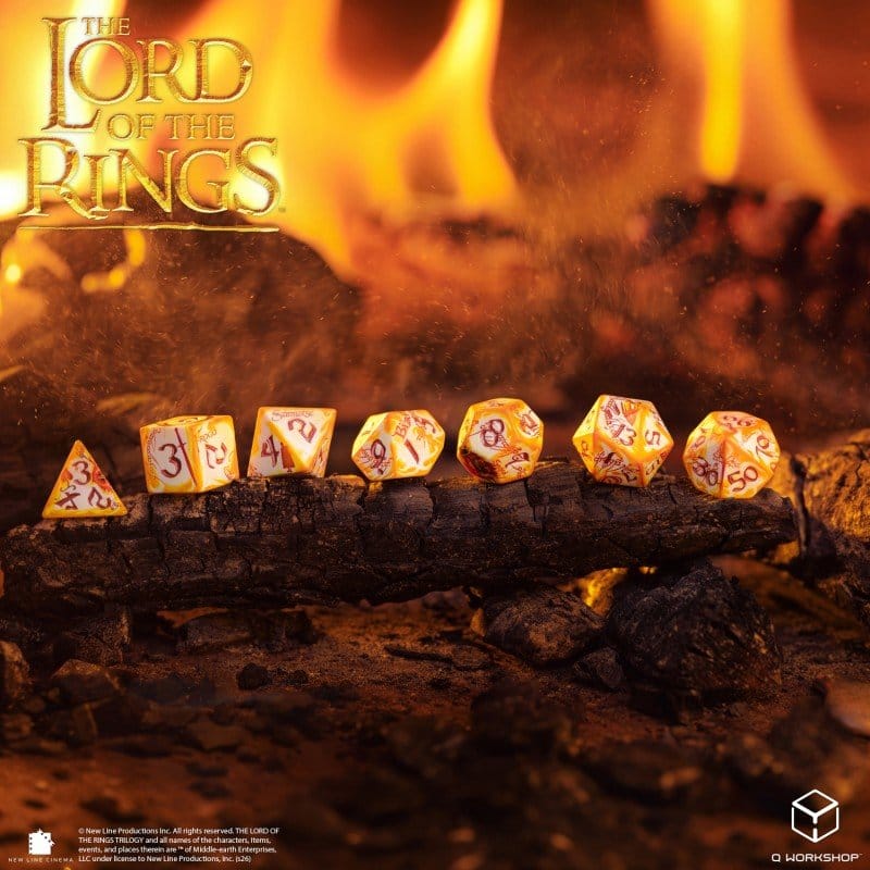 The Lord of the Rings Full Art Dice Set of 7 Ring-bearers (Whitefire Radiance) 5907699499083