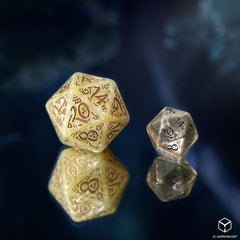 Elvish Jumbo Dice Set of 7 (Shimmering Beige & Copper) 5907699499199
