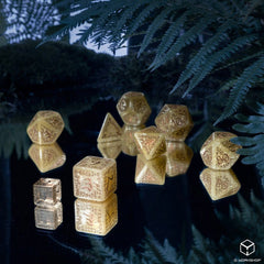 Elvish Jumbo Dice Set of 7 (Shimmering Beige & Copper) 5907699499199