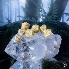 Elvish Jumbo Dice Set of 7 (Shimmering Beige & Copper) 5907699499199