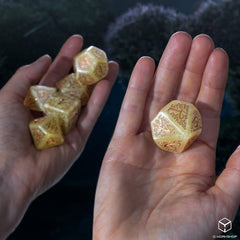 Elvish Jumbo Dice Set of 7 (Shimmering Beige & Copper) 5907699499199