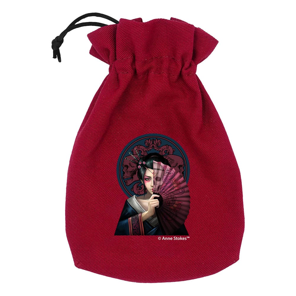 Anne Stokes Dice Pouch Geisha Skull 5907699497805