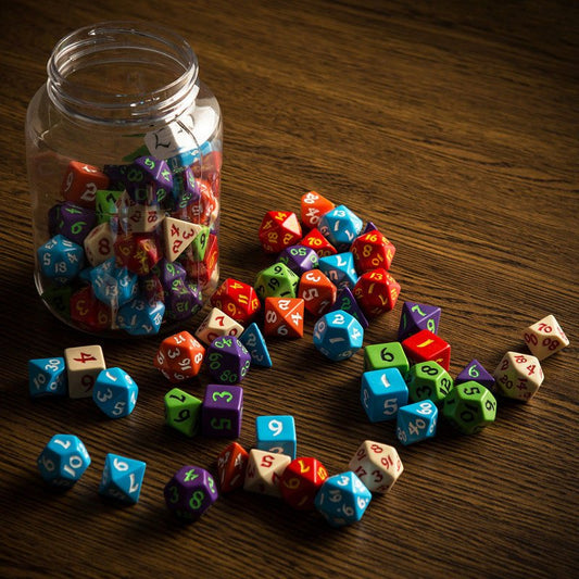 Round Jar of Classic RPG Dice (80) 5907699494064
