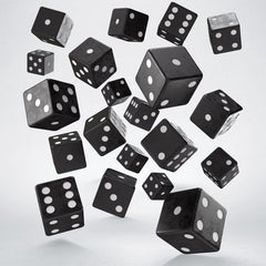 Q Workshop Dice Set Full Pack D6 Black (20) 5907699498345