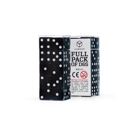 Q Workshop Dice Set Full Pack D6 Black (20) 5907699498345