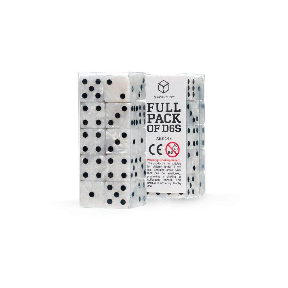 Q Workshop Dice Set Full Pack D6 Pearl (20) 5907699498437