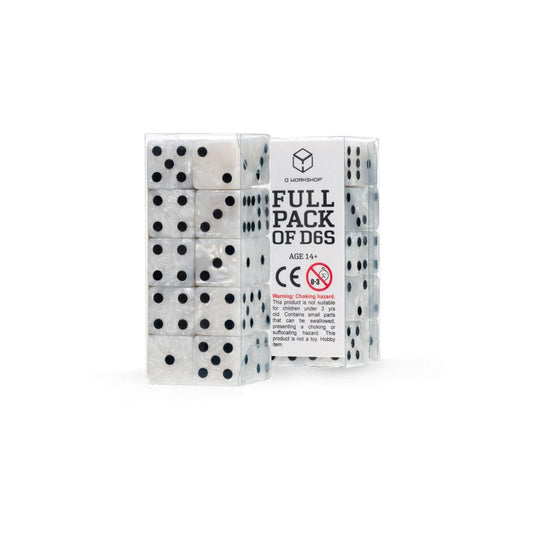 Q Workshop Dice Set Full Pack D6 Pearl (20) 5907699498437