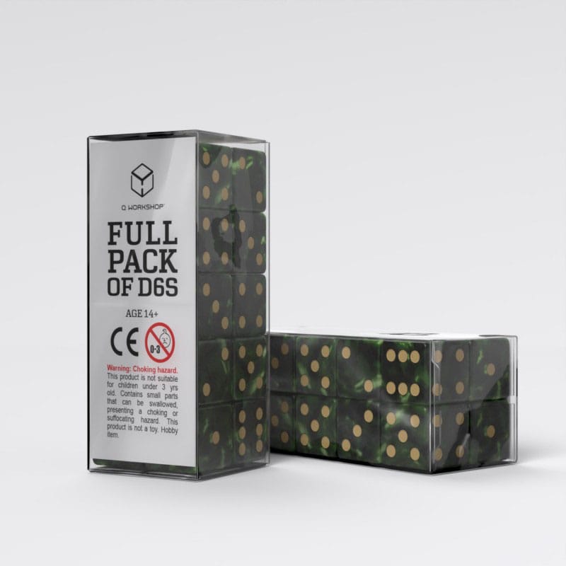 Q Workshop Dice Set Full Pack D6 Green (20) 5907699498444
