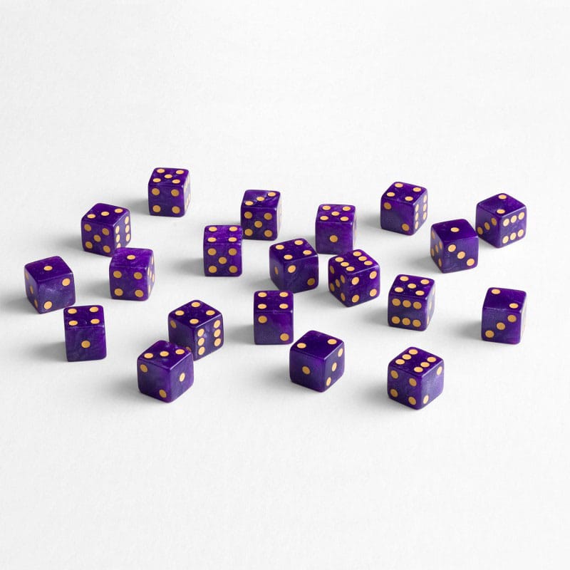 Q Workshop Dice Set Full Pack D6 Shimmering Purple (20) 5907699498468
